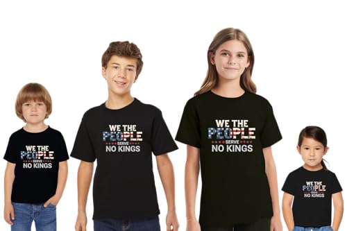 No King We The People Serve Graphic T-Shirts for Boys & Girls