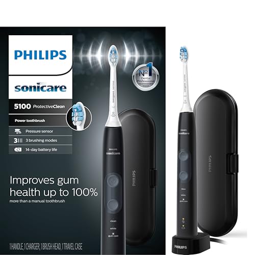 Philips Sonicare ProtectiveClean 5100 Rechargeable Electric Toothbrush, with Pressure Sensor, 3...