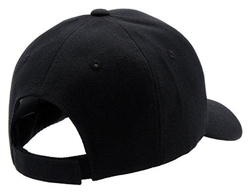 Baseball Cap Hat Men Women - Classic Adjustable Plain Blank, Blk #TOP4