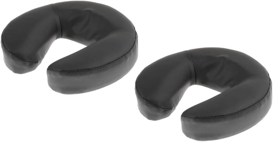 Abbraccia 2 Pieces Foam Massage Table Face Cradle Pad with Ultra-Soft PU Leather Cover - Head Rest Cushion Pillow Positions Head and Neck : Beauty & Personal Care