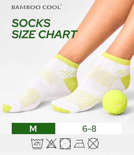 Image of BAMBOO COOL Womens Ankle Socks Bamboo Viscose Athletic Moisture-Wicking Low Cut Running Socks Cushioned Anti-Blister