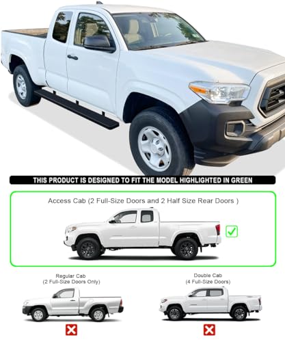 Estribos laterales APS para Toyota Tacoma 2005-2023 6 pulgadas miniatura 2
