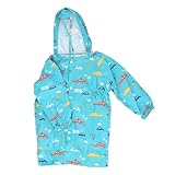 sy7005 キッズレインコート 2XL(130-140cm) アクアマリン×カー