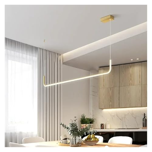 Lustre LED long pour table à manger réglable afin d'éviter l'éblouissement