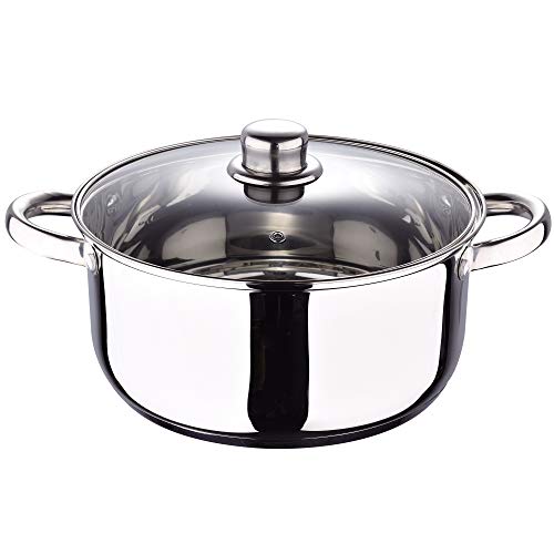 San Ignacio Bateria 7pca acero inoxidable: cazo Ø16x7,5 Cacerolas con tapa de Ø18x8,5 Ø20x9,5 y Ø24x11,5 cms, inducción, colección Cassel, 7 piezas - imagen 5