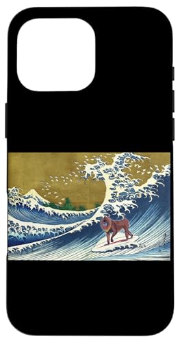 Funny Mens Womens Kids Surfing Wave Baboon Lover �X�}�z�P�[�X iPhone 16 Pro Max �p