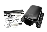 Hemi Gen III Fabricated Intake Manifold 90mm For Mopar Dual Throttle Body Bolt Pattern with Fuel Rail Kits (Black)