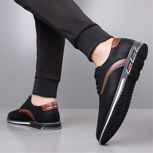 Image of Men's Oxford Casual Dress Shoes Classic Tuxedo Lace-up Lightweight Formal Loafers