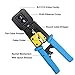 Pass Through Crimp Tool Kit,Knoweasy RJ45 Crimp Tool and Pass Through Crimper Tool Works for Ez/ RJ11/RJ12/RJ45 Include 50pcs Connectors and 50pcs Covers with Network Wire Stripper
