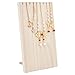 AHANDMAKER présentoir de Collier, présentoir de Collier en Bois Non Peint Organisateur de Bijoux en Bois pour l'affichage de Bijoux et la décoration intérieure 25,2x14,8x9,5cm