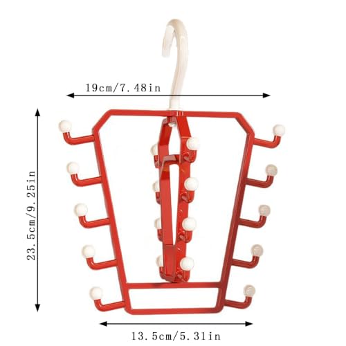 Hanging Closet Organizer, V-Shaped 360 ° Rotating Design Suspension Installation Stackable Combination Clothes Hangers,Save Space Compartmentalized Storage Multi-Purpose Hanger Rack for Storage — view 3