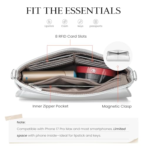 Image of befen Genuine Leather Small Crossbody Bags for Women, RFID Leather Purse