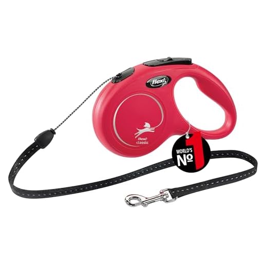flexi New Classic S Seil 5 m rot für Hunde bis 12 kg