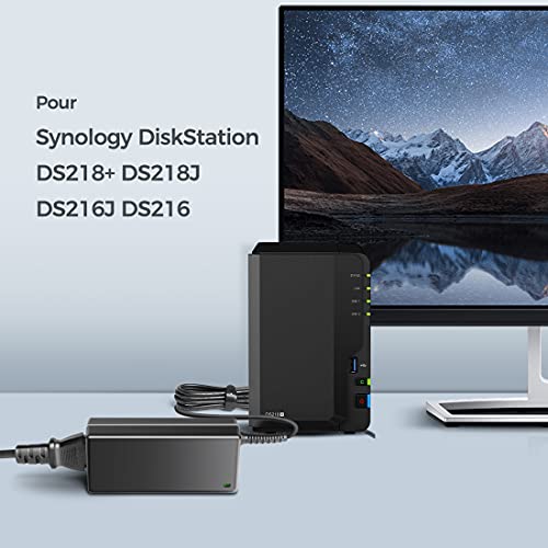 KFD 60W Netzteil Ladekabel Ladegerät 12V für Synology DS218+ DS218J DS216J DS216 II Western Digital WD My Cloud Pro PR2100 EX2 Ultra Mirror DiskStation Server NAS Netzadapter Stromkabel – Ansicht 4