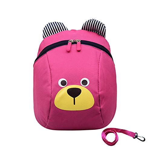 MCUILEE Mochila Infantil Oso Small Mochilas Escolares con Correa para el Pecho para niña