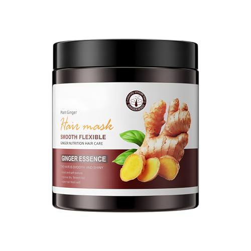 Hinapan Mascarilla Capilar de Jengibre 500g, Tratamiento Reparador Intenso e Hidratante, Repara Cabello Seco y Dañado, Fortalece la Estructura del Cabello y Reduce las Puntas Abiertas