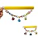 Whiie891203 - Giocattolo per pappagalli, a forma di campane, con ciondolo a forma di pappagallo smerigliato, per pappagalli, coccoloni, conure, ara, pappagalli, fringuelli, colori casuali