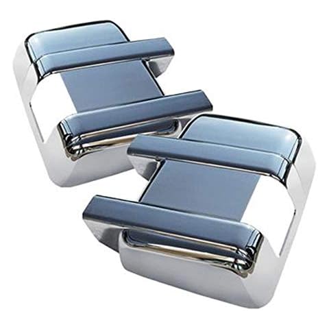 S SIZVER Triple Chrome Plated 2pcs Full Tow Mirror Covers for 2008-2016 Ford F-250 F-350 F-450 Super Duty with Signal Cover