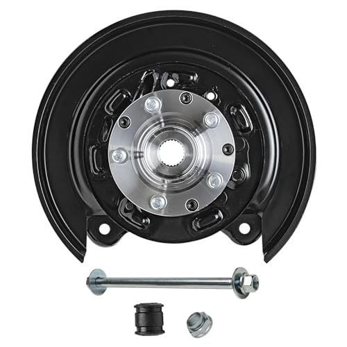 Image of Detroit Axle - Rear Left Steering Knuckle for 2001-2008 Subaru Forester, Driver Side Steering Knuckle & Wheel Hub Bearing Assembly 2002 2003 2004 2005 2006 2007 Replacement