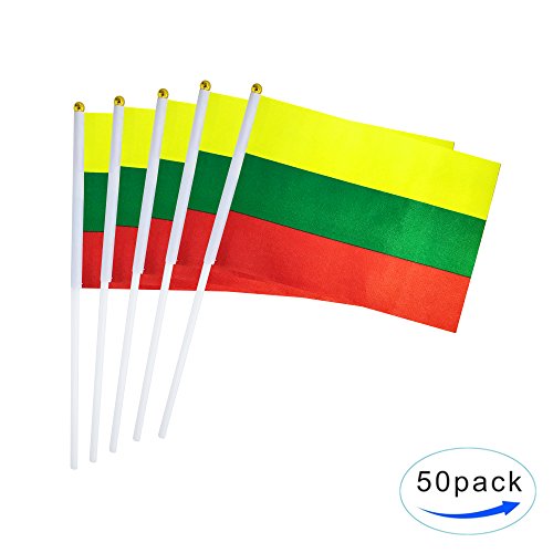 Pacote com 50 bandeiras pequenas de bandeira pequena e bandeiras nacionais