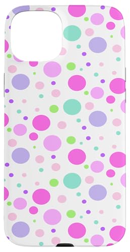 Colorful Polka Dot Abstract Polkadots Pink and Purple �X�}�z�P�[�X iPhone 15 Plus �p