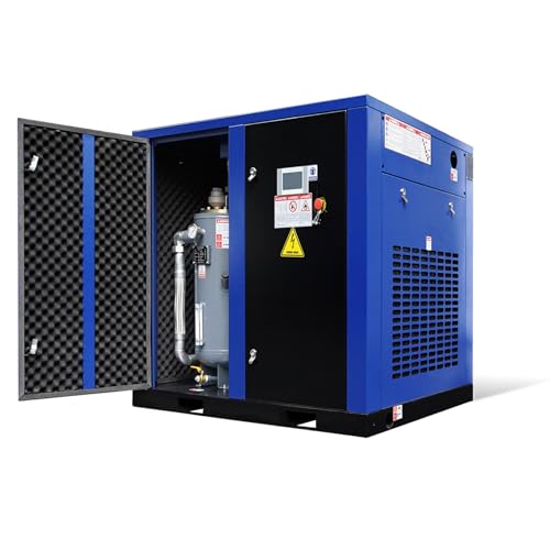50HP Rotary Screw Air Compressor – Commercial Industrial Fixed Speed Air Compressor Heavy Duty Compressed Air System for Pneumatic Tools 74CFM, 125PSI, 230V 3PHASE 60HZ (50HP)