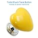 BokWin 3 Pcs Toilet Flush Tank Button Love Shape Toilet Push Button Women Manicures Toilet Button Pusher Tool for Bathroom(Yellow)