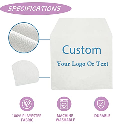 Fuhturce Custom Table Runner With Business Logo Personalized Customized Burlap Tablecloth Runner Printed Name Design Text For 13Inx72In T-1372 T-1372 #TOP4