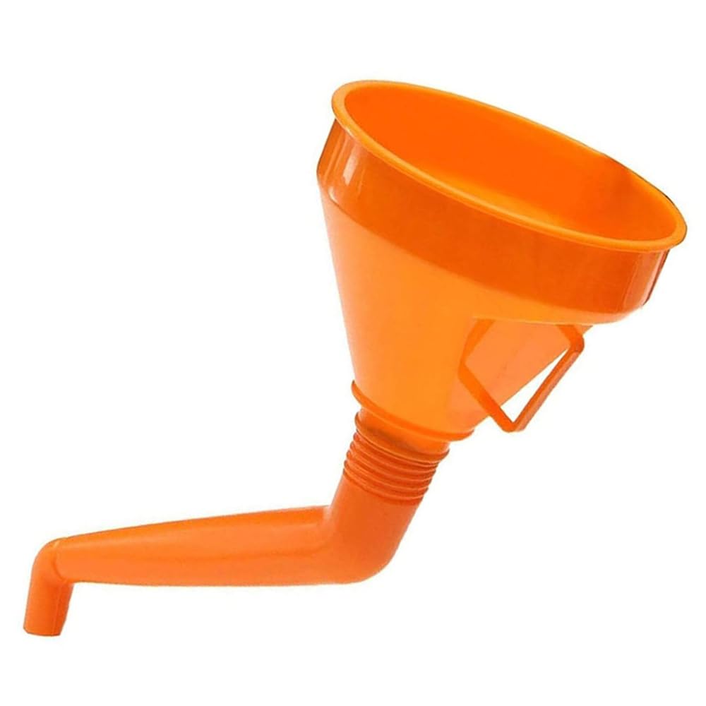 embudo de flexible para coche, Riloer embudo universal para gasolina y combustible de coche con filtro, embudo de combustible para lata de aceite, embudo de gasolina 14,5 cm/5,17 pulgadas