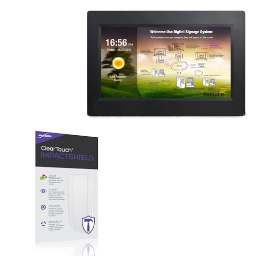 BoxWave Screen Protector Compatible With Sungale CPF1068 - ClearTouch ImpactShield (2-Pack), Impenetrable Screen Protector Flexible Film