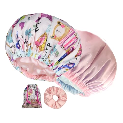 Bonnet de douche de luxe en satin Genergy protégeant les cheveux longs