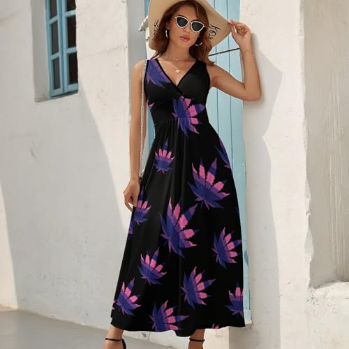 Vestido bisexual largo casual de mujer para paseos y terrazas de verano 2