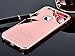 iPhone 6 Case,Roybens Luxury 2 in 1 [Air Aluminum Bumper + Acrylic Back Plate] Back Mirror Anti-Scratch Case Cover for Apple iPhone 6/6S - Rose Gold