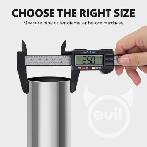 EVIL ENERGY 排気クランプ バットジョイントバンドクランプ スリーブカプラー ステンレススチール (2.5インチ)