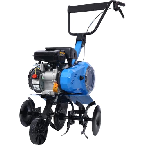 Gas-Powered 4-Cycle Tiller and Cultivator, 78.5cc Engine with 18