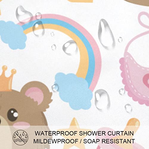 Rideau de douche imperméable ours pour le bain des enfants dans une pièce propre - 4