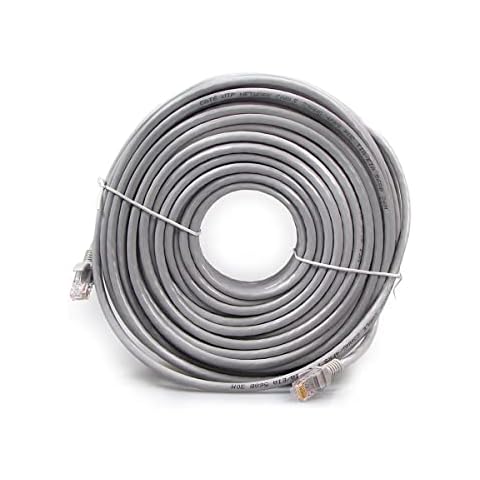 CAT6 Ethernet Cable 30m, 98 Feet Security Network Cable, High Speed LAN Cable Supports CAT5 /CAT6 Standards, RJ45 Internet Cable for PoE Security Camera, NVR, Switch, Computer, Router, Smart TV… Cover
