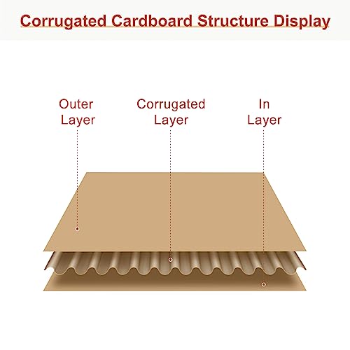 Image of MECCANIXITY 100 Pack 5 inch x 7 inch Corrugated Cardboard Sheets 1 /8 inch Thick Flat Cardboard Filler Inserts Pads for Mailers, Packing, Art Projects, DIY Crafts