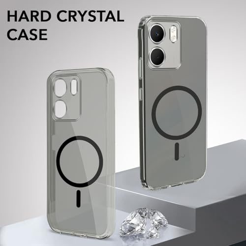 Image of Jkobi Lifetime Anti-Yellow MagSafe Compatible Clear Back Cover Case for Oppo A5X (Sleek Hard Crystal | Shockproof and Camera Protection)