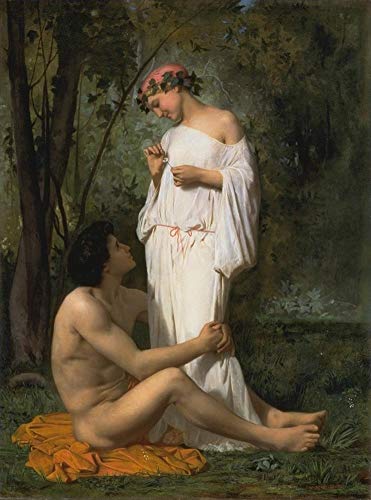 Peinture à l'huile sur toile Bouguereau pour mur blanc vide