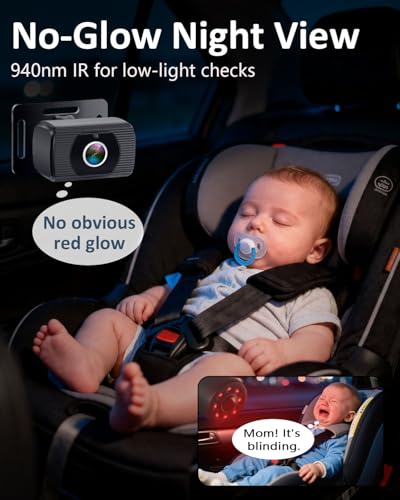 Image of 2-Kids Baby Car Camera for Seat: 6.9 Inch Ultrawide Display with Two Cameras Rear Facing - USB Powered Backseat Camera HD 1080P Easy to Install