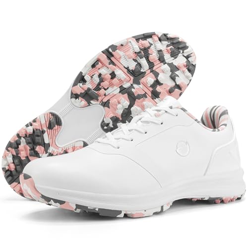 Zapatos de golf para mujer en piel, elegancia clásica y comodidad sin clavos para el campo