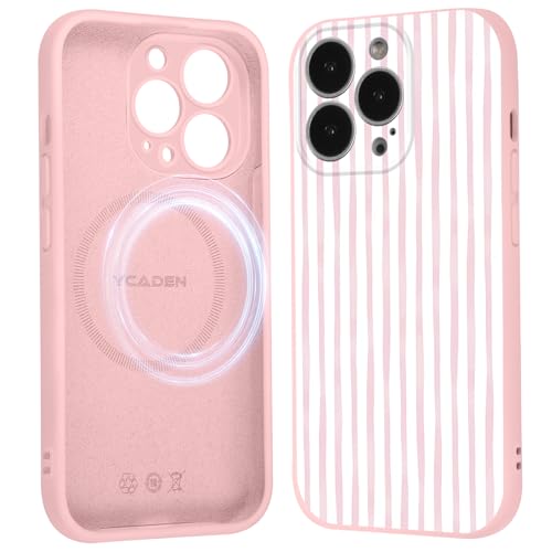 Coque iPhone 16 Pro Max MagSafe silicone rose à rayures