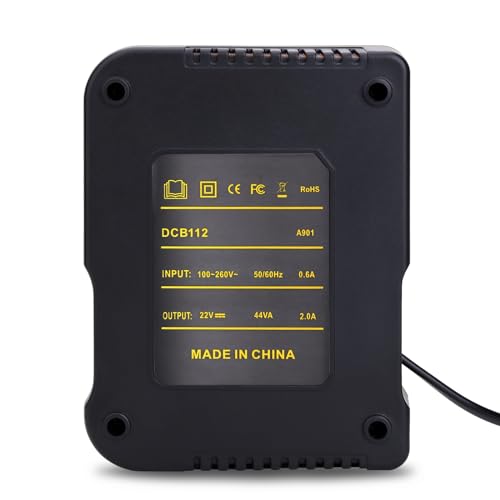 Gonocop Dcb112 Battery Charger Replacement For De-Walt 12V 20V And 60V Max Lithium-Ion Battery Dcb201 Dcb200 Dcb612 Dcb609-2 Dcb609 Dcb606 Dcb606-2 Dcb208 Dcb206 Dcb206-2 Dcb204 Dcb203 Dcb126 Dcb127 thumb #5