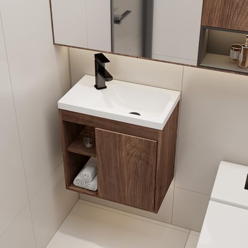 eclife 20" Floating Bathroom Vanity Sink Combo for Small Space,
