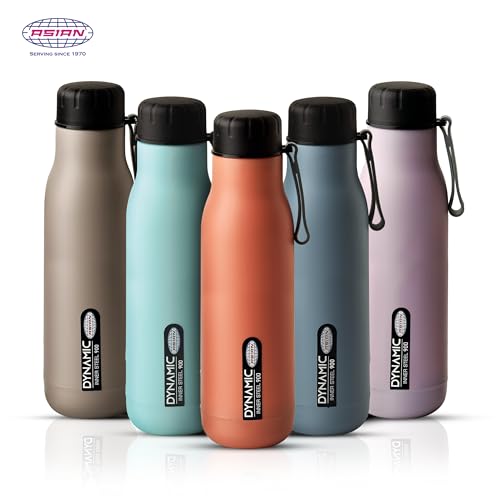 Image of Asian Plastowares - Thumb Grip 900 - Insulated Water Bottle | Stainless Inner Steel Bottle for Hot & Cold | Leak-Proof, BPA-Free | Ideal for Gym, Office, Travel & Gift Items | Green