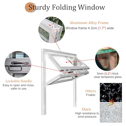 Ventana de concesión con marco de aluminio empotrado y apertura corrediza fluida 3