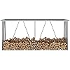 Abri de stockage de bois Acier galvanisé 172x91x154 cm Marron | Leroy Merlin