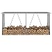 vidaXL Casetilla para Leña Acero Galvanizado Gris 330x84x152 Caseta Cobertizo
