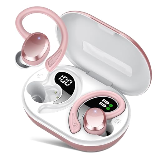Image of sprtoybat Wireless Earbuds, 2026 New Bluetooth 5.4 Headphones Sport Earphones with 68Hrs Playtime LED Display ENC Noise Cancelling Mic, IPX7 Waterproof Over Ear Ear Buds with Hook for Sports /Running